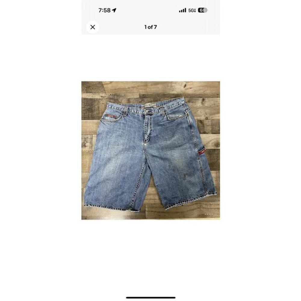 Vintage Y2K US Polo Assn Men's Size 38 Blue Denim Baggy Skater Denim Shorts
